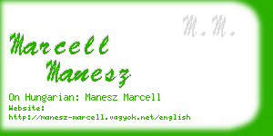 marcell manesz business card